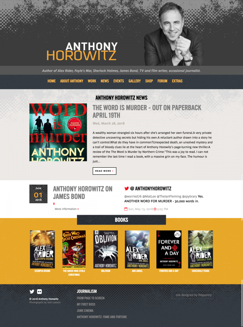 Anthony Horowitz Author Website